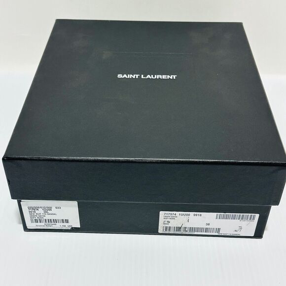 Saint Laurent Lila EU 38/ US 8 Sandals Soft Nude Gippy Buckle Ankle-Strap NIB - Picture 9 of 10